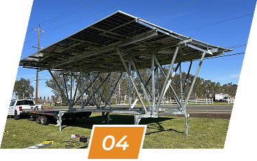 Winged Solar platform online and operating — power step