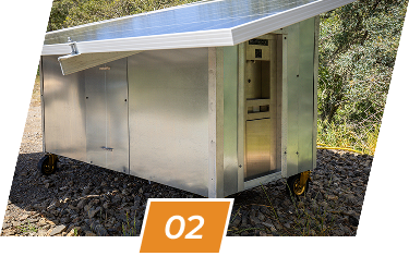 Winged Solar battery storage — store step